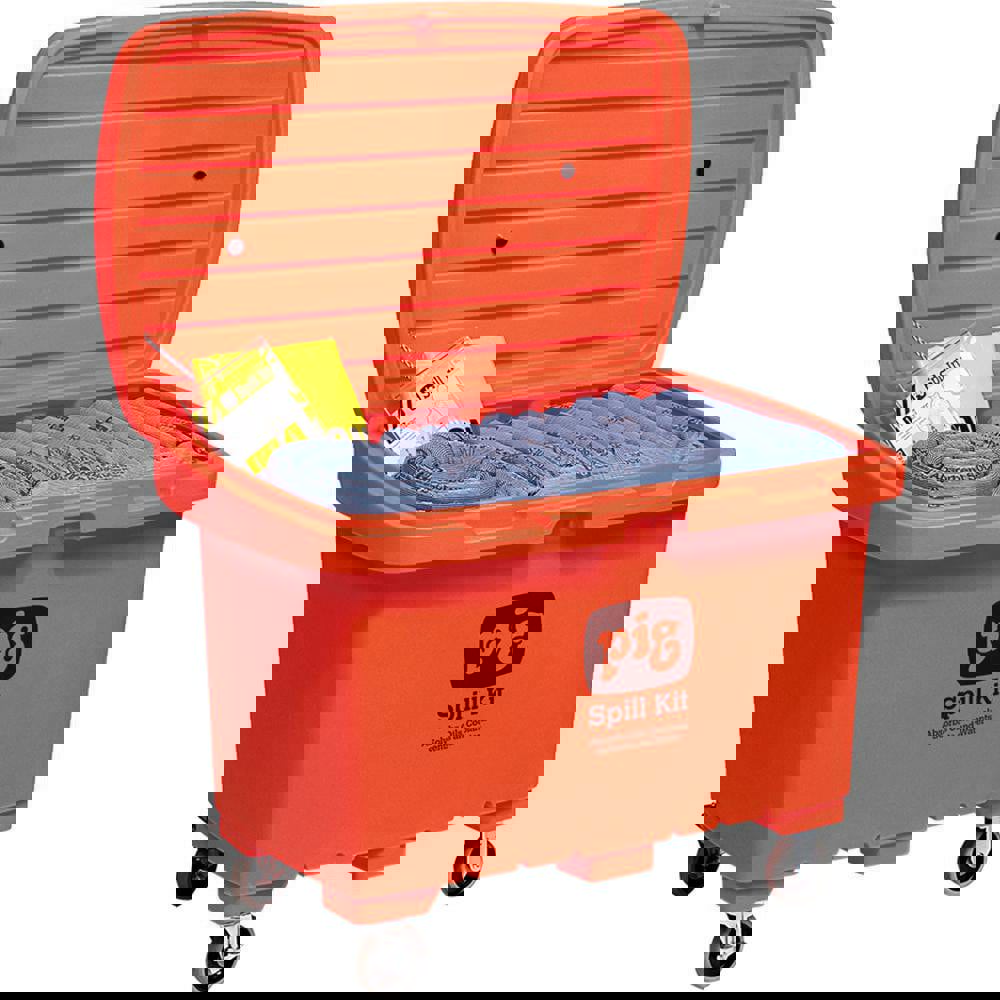 Spill Kits; Kit Type: Universal Spill Kit; Container Type: Chest; Absorption Capacity: 76 gal; Color: Orange; Portable: Yes; Capacity per Kit (Gal.): 76 gal